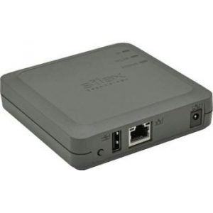 Silex DS-520AN USB Device Printer Server, Gigabit Ethernet, Isochronic Data Transfer Mode, WLAN and USB 2.0, Black | E1390